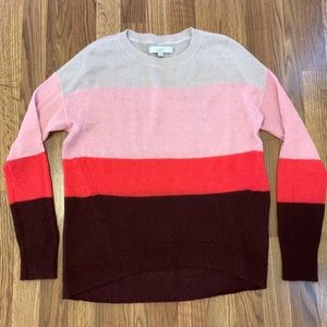 Loft high-low pink/burgundy Ombré sweater.  SM